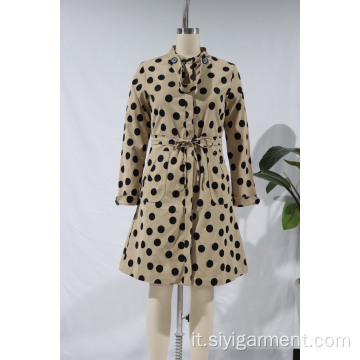 Gonne da donna vintage a pois con stampa di bottoni